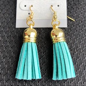 Faux Leather Tassel Earrings